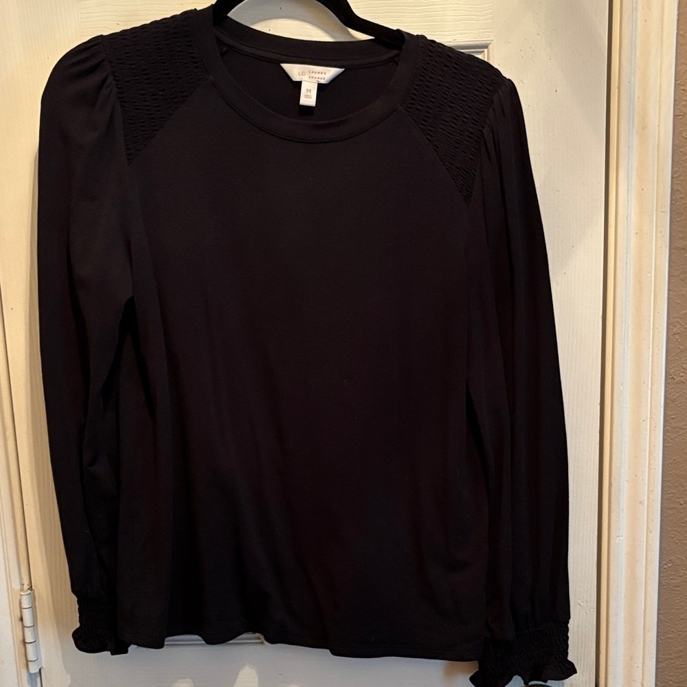 LC Lauren Conrad Elegant Black Blouse